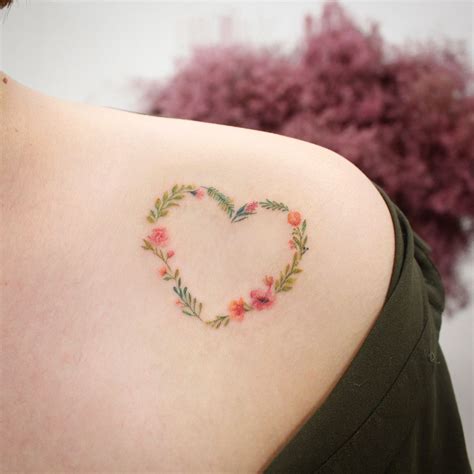 Top 92 Wallpaper Heart Tattoo With Flowers Stunning