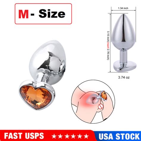 Anal Butt Plug Heart Stainless Butt Plug Sex Toy For Women Men Couple Y