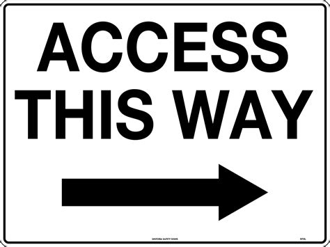 Access This Way Right Arrow General Signs Uss