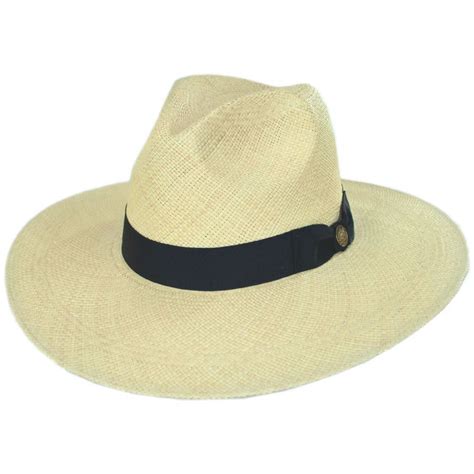 Stetson Naturalist Wide Brim Panama Straw Fedora Hat Panama Hats