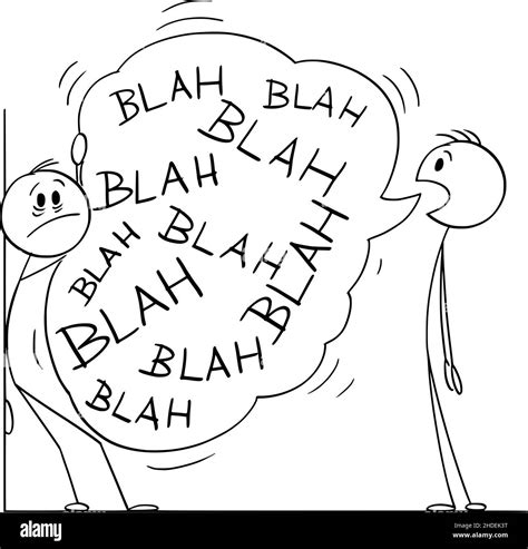 Persona hablante demasiado Vector Cartoon Stick Ilustración Imagen