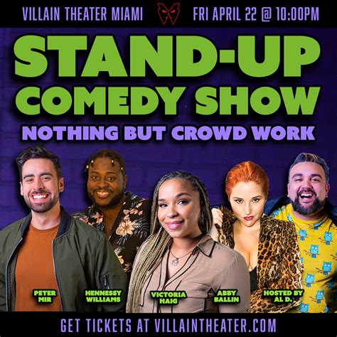 Stand Up Comedy Show Nothing But Crowd Work — Villain Theater