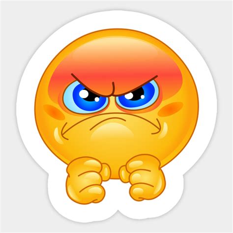 Angry Emoji Emoji Autocollant Teepublic Fr