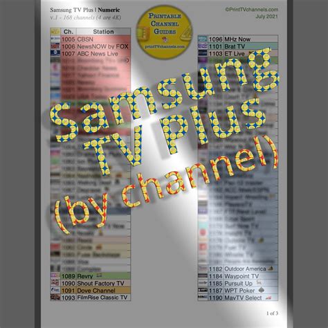 Printable Samsung Tv Channel Guide Customize And Print