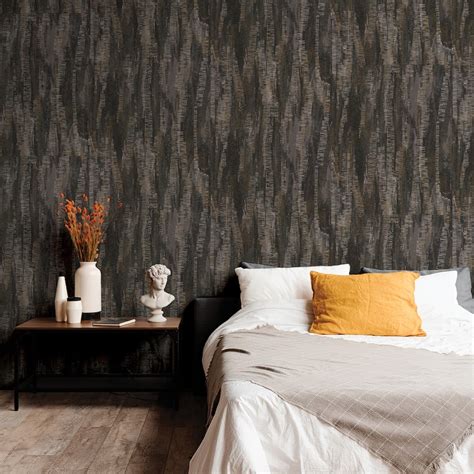 2927 20906 Polished Metallic Wallpaper By Brewster Meteor Distressed