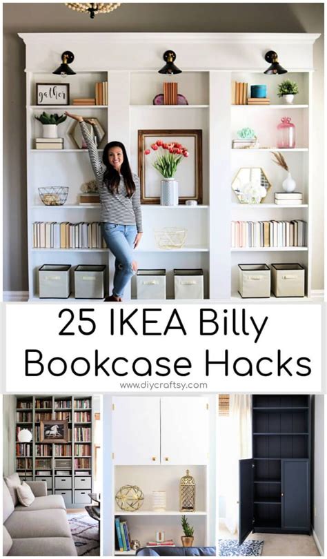 25 Best Ikea Billy Bookcase Hacks 100free Plans 2023