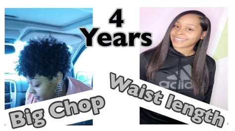 My 4 Year Natural Hair Journey My Big Chop To Waist Length Youtube