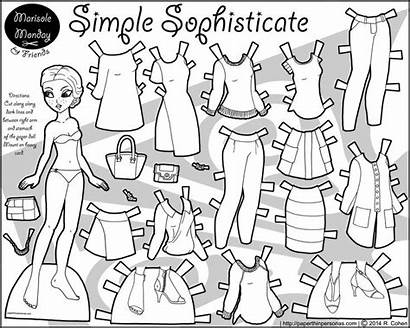 Dolls Paper Printable Doll Marisole Thin Coloring
