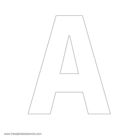 Big letter printable stencils a to z from free printable alphabet stencils templates , image source: Large Alphabet Stencils | Alphabet stencils, Large ...