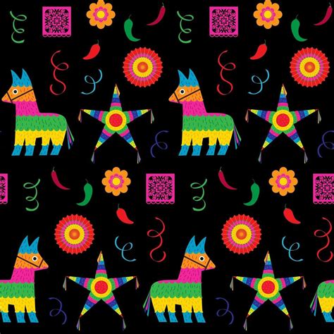 Bright Cinco De Mayo Pinata Seamless Pattern 1156884 Vector Art At Vecteezy