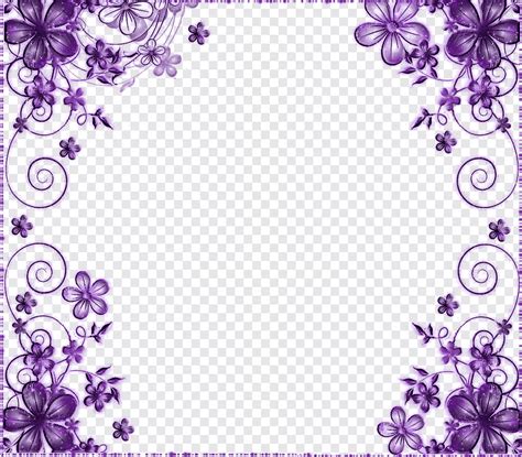 Purple Floral Illustration Wedding Invitation Flower Purple Purple