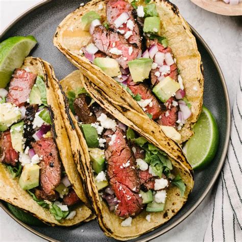 Tender And Charred Skirt Steak Tacos Our Salty Kitchen