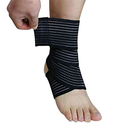 YUNQI Elastic Ankle Support Foot Compression Wrap Bandage Brace With