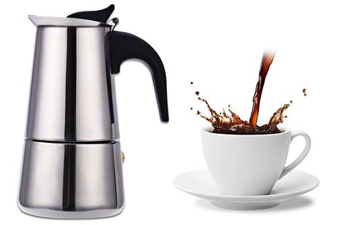 Moka Pot Espresso Coffee Maker 300ml Silver