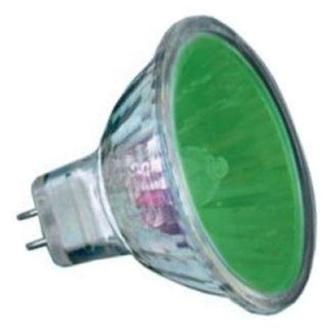 20 Watt 2000 Hour Green Low Voltage Dichroic Light Bulb