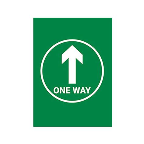 One Way Arrow Green Background Pack Of 10 Poster Sticker Sign
