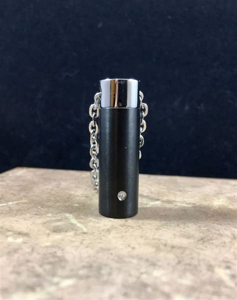 Black Stainless Steel Vial Cremation Pendant With One Clear Etsy