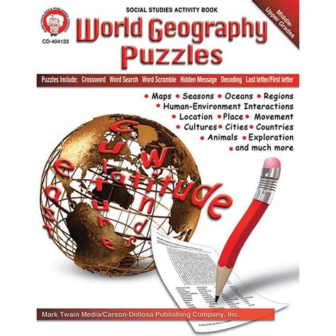 Knowledge Tree Carson Dellosa Education World Geography Puzzles