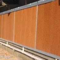 Cellulose Honeycomb Industrial Curtains Wetted Wet Curtain Evaporative