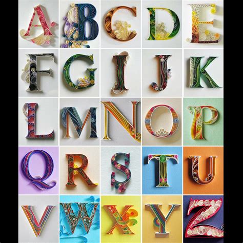 See more ideas about quilling patterns, quilling, alphabet letter templates. 26 Sheets A-Z Alphabet Quilled Creations Quilling Drawing ...