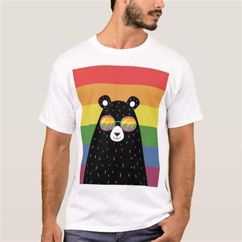 Gay Pride Bear Wearing Rainbow Glasses T Shirt Gay Pride Lgbt Lgbtq