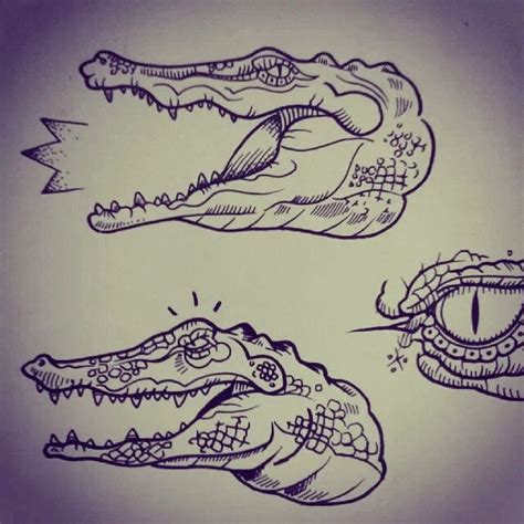 One O Nine Photo Alligator Tattoo Crocodile Tattoo Flash Tattoo