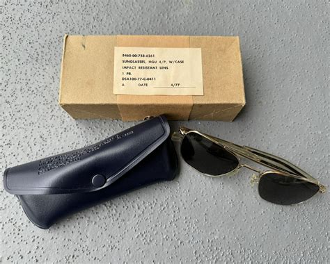 Post Vietnam War Us Issued 1977 American Optical Pilot Sunglasses Ebay