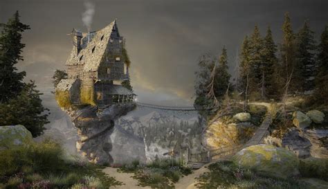 Witchs House By Andrey Mikhalenko Rimaginarylandscapes
