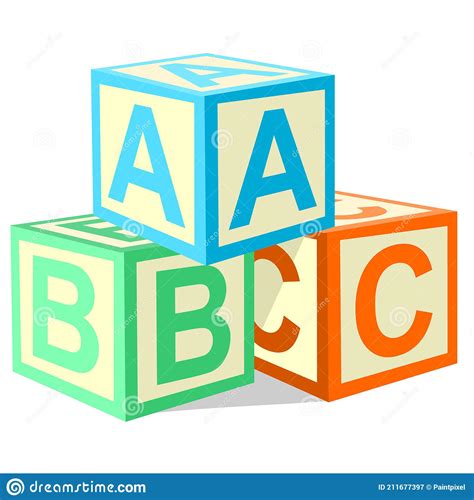 Abc Alphabet Blocks Stock Vector Illustration Of Elementary 211677397