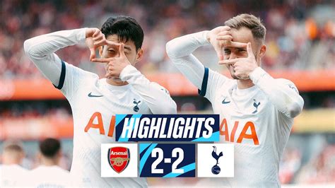 Arsenal 2 2 Tottenham Hotspur Premier League Highlights Heung Min
