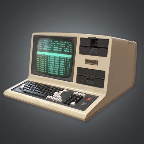 3d Model 80s Computer 01 Retro Vr Ar Low Poly Cgtrader