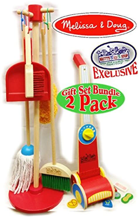 Melissa And Doug Wooden Lets Play House Dust Sweep Mop And Vacuum Up