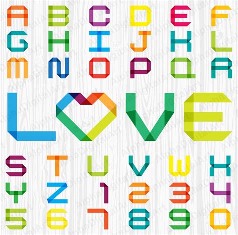 36 Rainbow Ribbons Alphabet Rainbow Font Colorful Letters Etsy