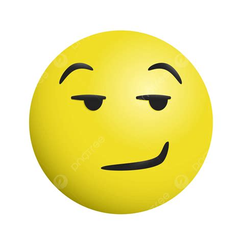 Wajah Senyum Samping 3d Emoji Emoticon Vektor 3d Emotikon Emoticon