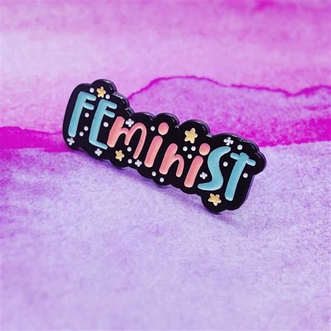 Mini Feminist Enamel Pin House Of Wonderland Feminist Enamel Pins Enamel Pins Feminist Pins