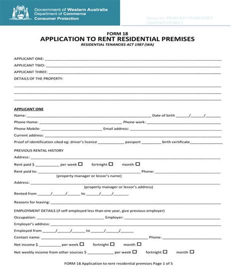 Free 7 Apartment Rental Application Forms In Pdf Ms Word