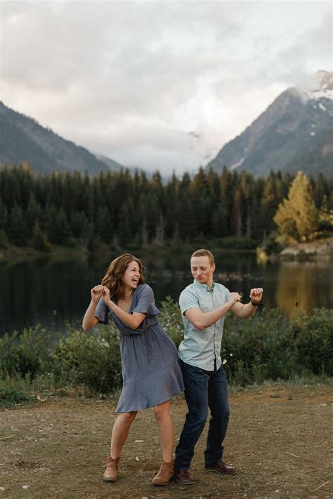 Gold Creek Pond Engagement Session Between The Pine Adventure Wedding And Engagement