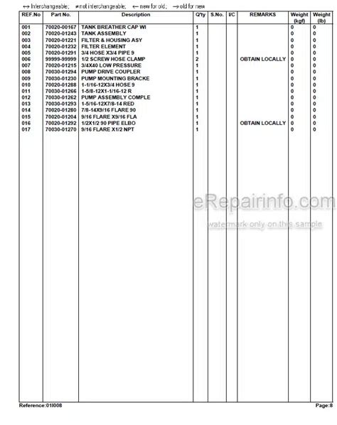 Kubota Bl4520b L4530b Parts Book Backhoe