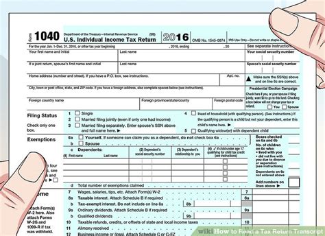3 Ways To Read A Tax Return Transcript Wikihow