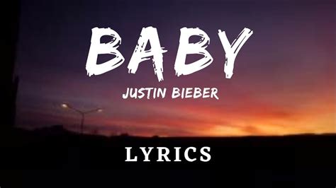 Baby Lyrics Justin Bieber Youtube