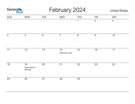 2024 February Calendar With National Holidays Images Free 2024