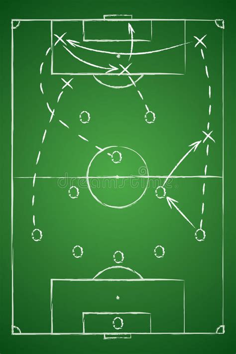 Tableau De La Tactique Du Football Illustration De Vecteur Le Plan