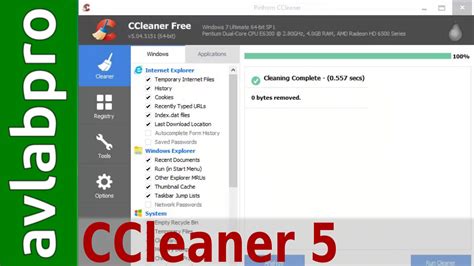 Ccleaner 5 How To Clean Pc Youtube