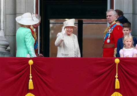 Princess charlotte, age 1, made her first appearance on the. Pomp, parade marks Queen Elizabeth II's official birthday ...
