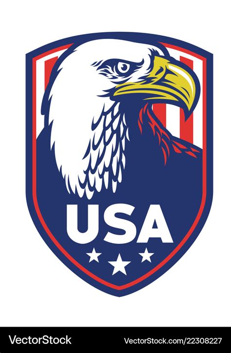 Bald Eagle Badge Of Usa Royalty Free Vector Image