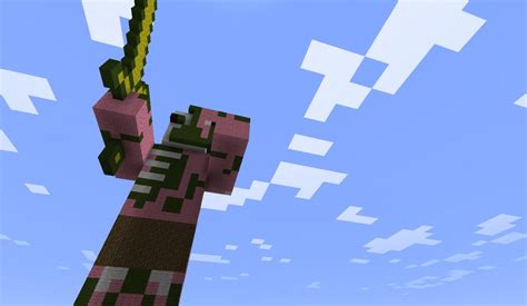 A small story from the life of a zombie pigman. Pigman Zombie statue Minecraft Map