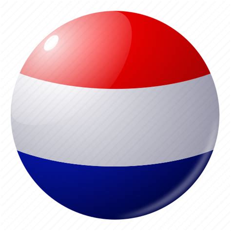 Circle Country Flag Flags National Netherlands Round Icon