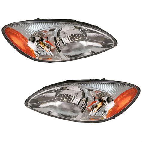 Headlights Headlamps Left And Right Pair Set New For 00 07 Ford Taurus Ebay