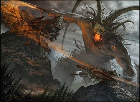Surtr The Fire Giant Norse Démon Fantasy Mythologie Nordique Et Démons