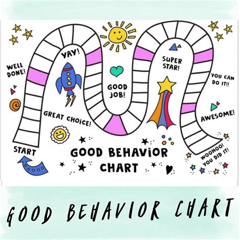 Printable Good Behavior Chart Pink Etsy Uk Good Behavior Chart